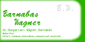 barnabas wagner business card