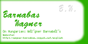 barnabas wagner business card